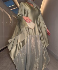 Metallic Sage kaftan